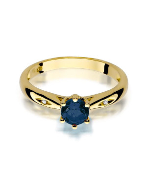 Gold ring with sapphire 0.50ct