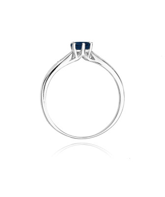 14k White Gold Diamond Sapphire Ring Certificate