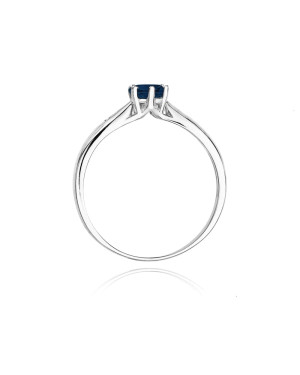 14k White Gold Diamond Sapphire Ring Certificate