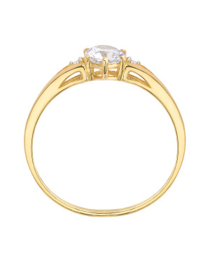 Engagement ring with cubic zirconia 14k