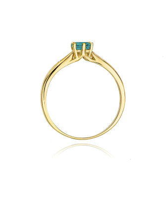 Gold ring with emerald 0.50ct