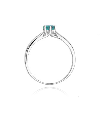 14k White Gold Diamond Emerald Ring Certificate