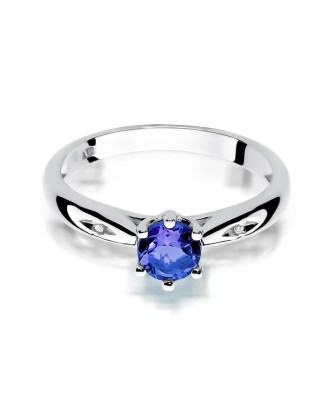 14k White Gold Diamond Tanzanite Ring Certificate