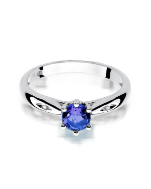 14k White Gold Diamond Tanzanite Ring Certificate