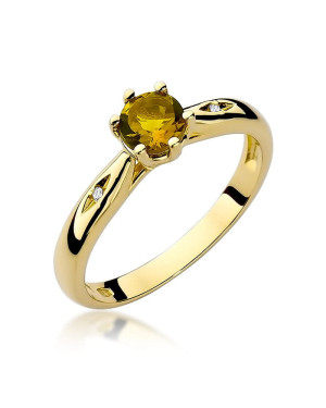 Gold ring with citrine 0.50ct