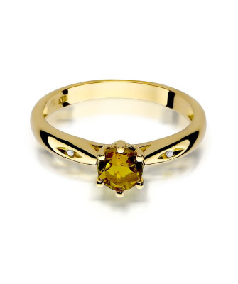 Gold ring with citrine 0.50ct