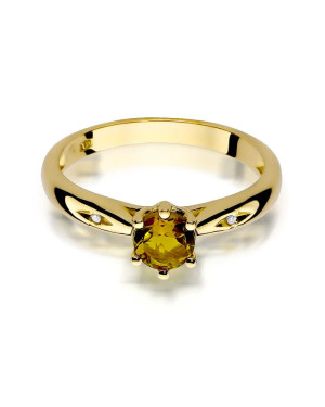 Gold ring with citrine 0.50ct