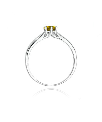 14k White Gold Diamond Citrine Ring Certificate
