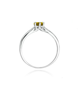 14k White Gold Diamond Citrine Ring Certificate