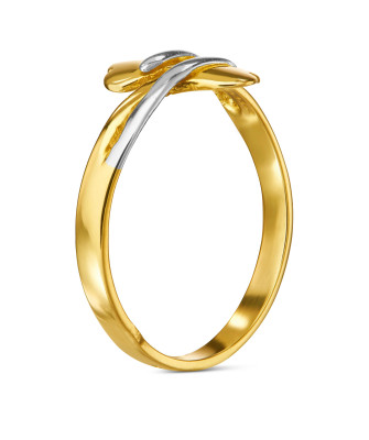 Gold ring 8k two hearts