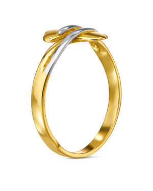 Gold ring 8k two hearts