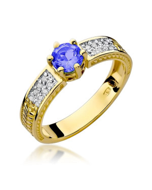 14k gold ring tanzanite diamonds