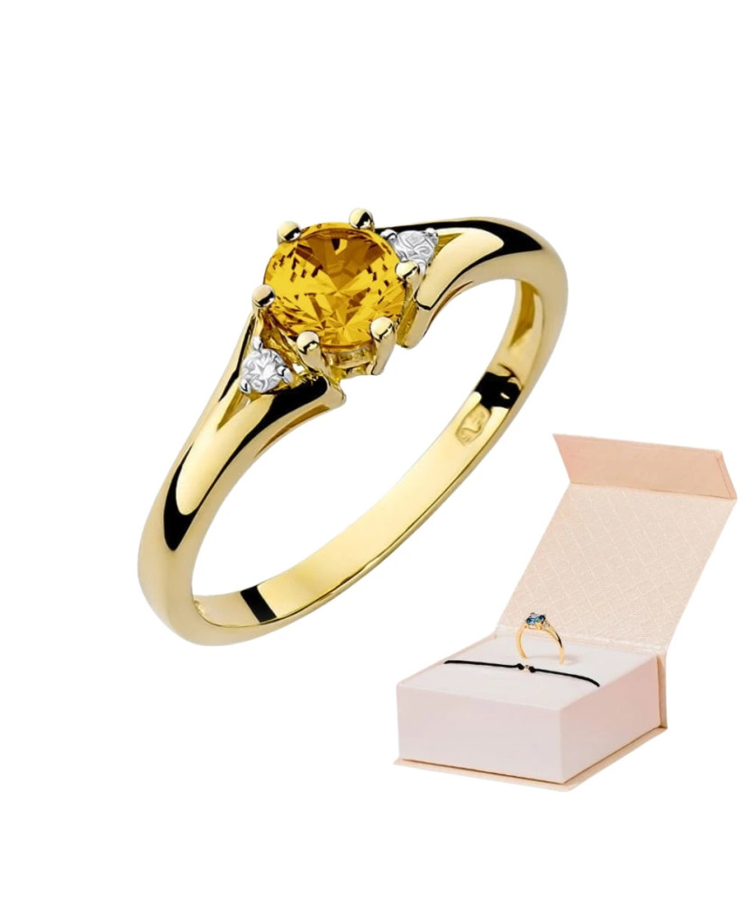 Gold ring with citrine 0.50ct