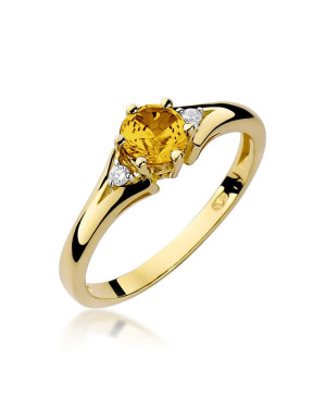 Gold ring with citrine 0.50ct