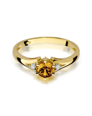 Gold ring with citrine 0.50ct
