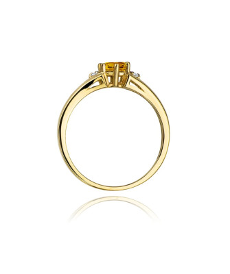 Gold ring with citrine 0.50ct
