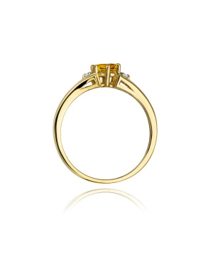 Gold ring with citrine 0.50ct