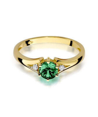 Gold ring with emerald 0.60ct