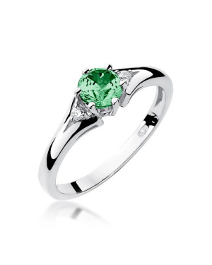 14k White Gold Emerald Ring Certificate