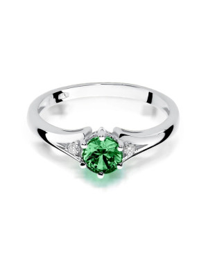 14k White Gold Emerald Ring Certificate