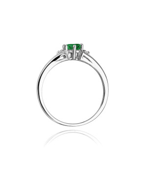 14k White Gold Emerald Ring Certificate