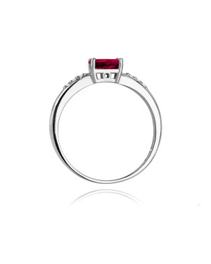 14k gold ring ruby 0.60ct white gold