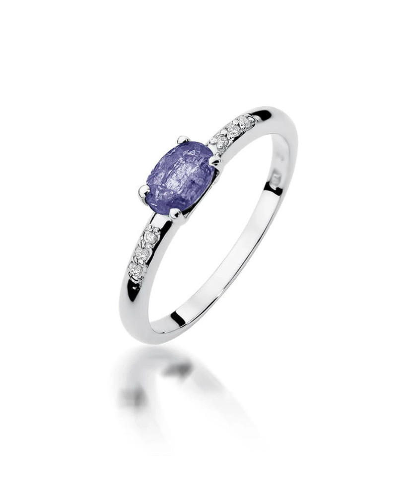 Tanzanite ring 0.40ct white gold 14k