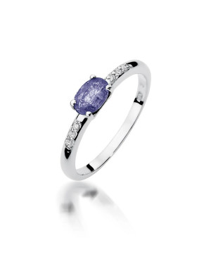 Tanzanite ring 0.40ct white gold 14k