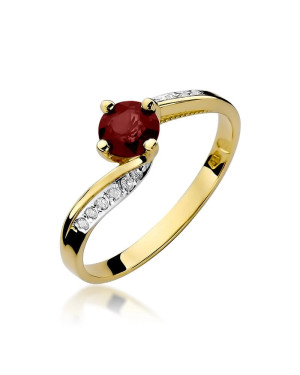 Ruby ring diamonds gold 14k