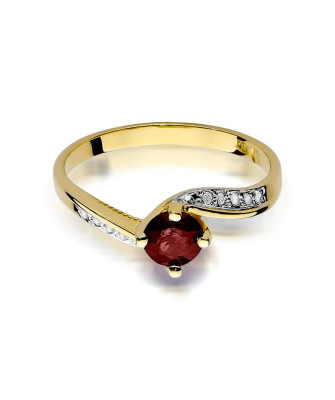 Ruby ring diamonds gold 14k
