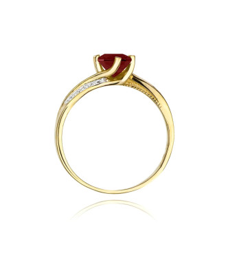 Ruby ring diamonds gold 14k