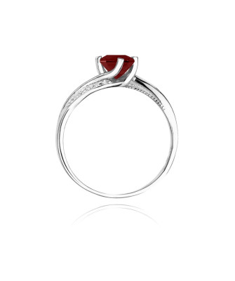 Ruby ring 0.60ct diamonds white gold