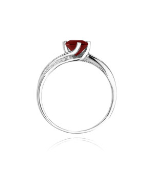 Ruby ring 0.60ct diamonds white gold