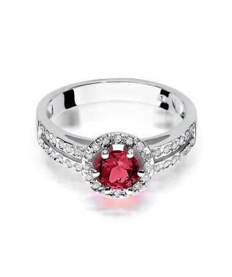 Ruby diamond ring white gold