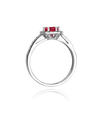 Ruby diamond ring white gold