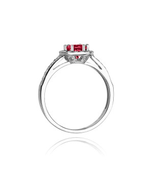 Ruby diamond ring white gold