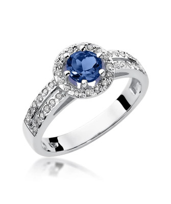 Sapphire ring diamonds white gold