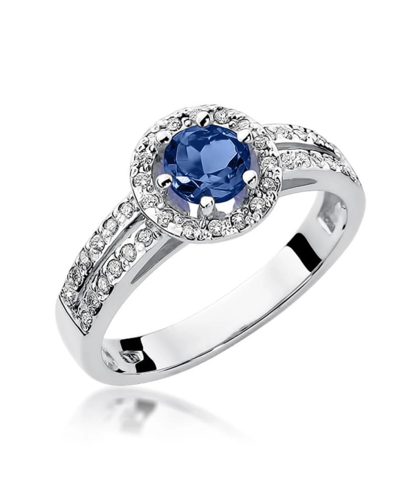 Sapphire ring diamonds white gold