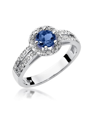 Sapphire ring diamonds white gold