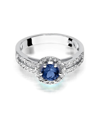 Sapphire ring diamonds white gold