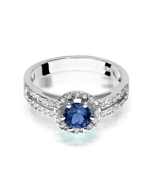 Sapphire ring diamonds white gold