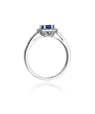 Sapphire ring diamonds white gold
