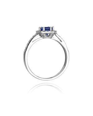 Sapphire ring diamonds white gold