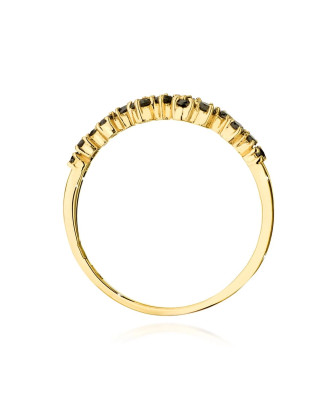 Ring with black diamonds 0.33ct