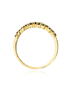 Ring with black diamonds 0.33ct