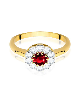 14k Gold Ruby & Diamond Ring 0.60ct