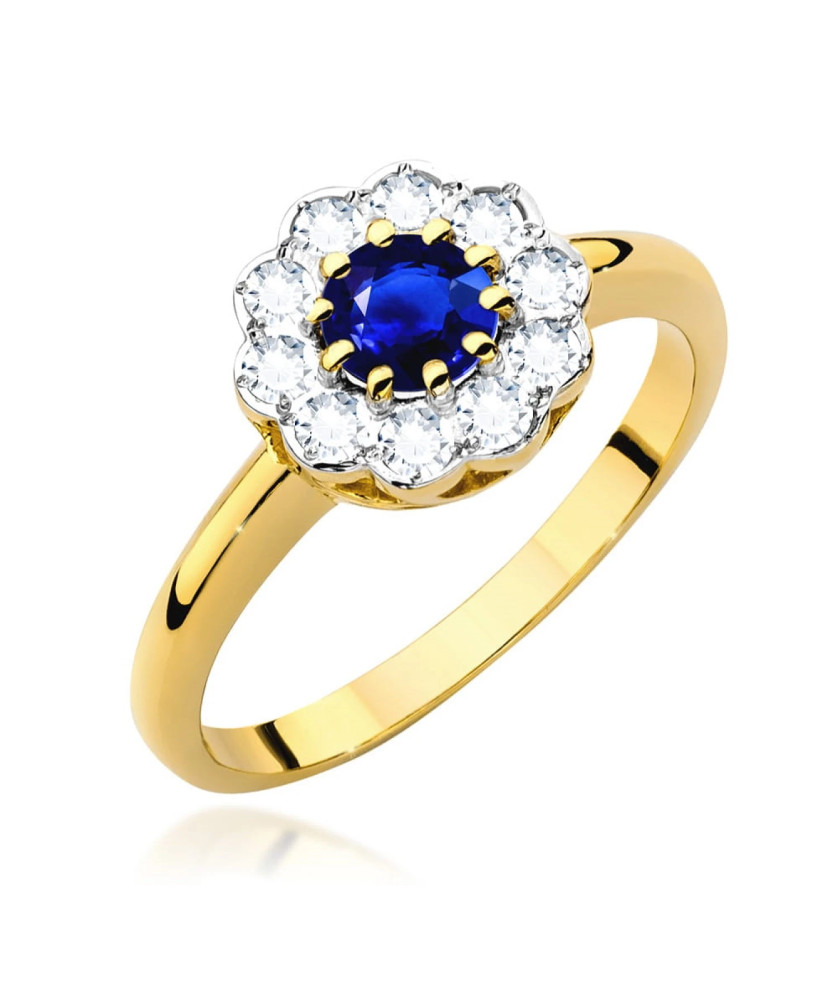 Gold ring with sapphire 0.50ct