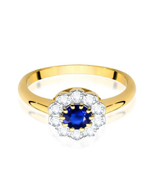 Gold ring with sapphire 0.50ct