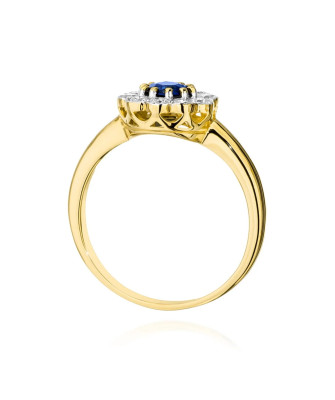 Gold ring with sapphire 0.50ct