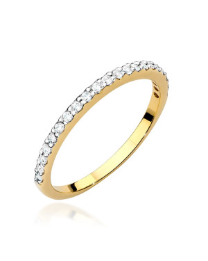 Pierścionek obrączka z diamentami 0,18ct